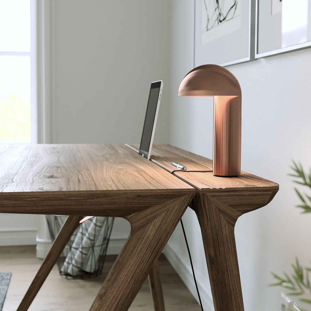 Christophe De Sousa Wewood Bridge Desk - Modern Wooden Home Office Desk for Small Spaces | Perfect for Remote Work, Study & Writing