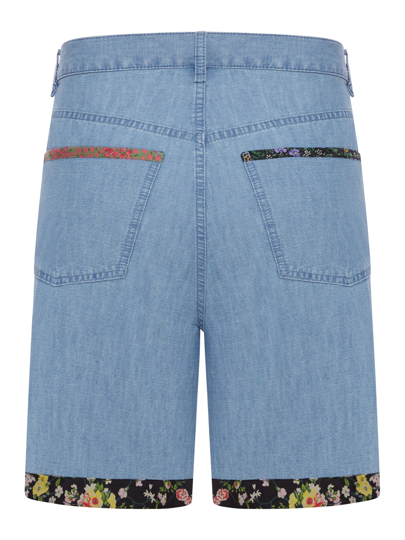 Floral Embroidered Denim Shorts for Women - High Waisted Distressed Jeans Shorts with Floral Trim - Perfect for Summer, Beach, and Casual Outfits