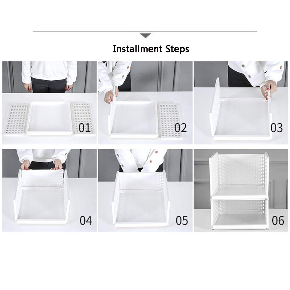Stackable Plastic Wardrobe Organizer Drawers - Multifunctional Storage Shelves & Closet Cabinet Cubes for Clothes, Shoes, Toys & Towels | Perfect for Bedroom, Living Room & Dorm Organization