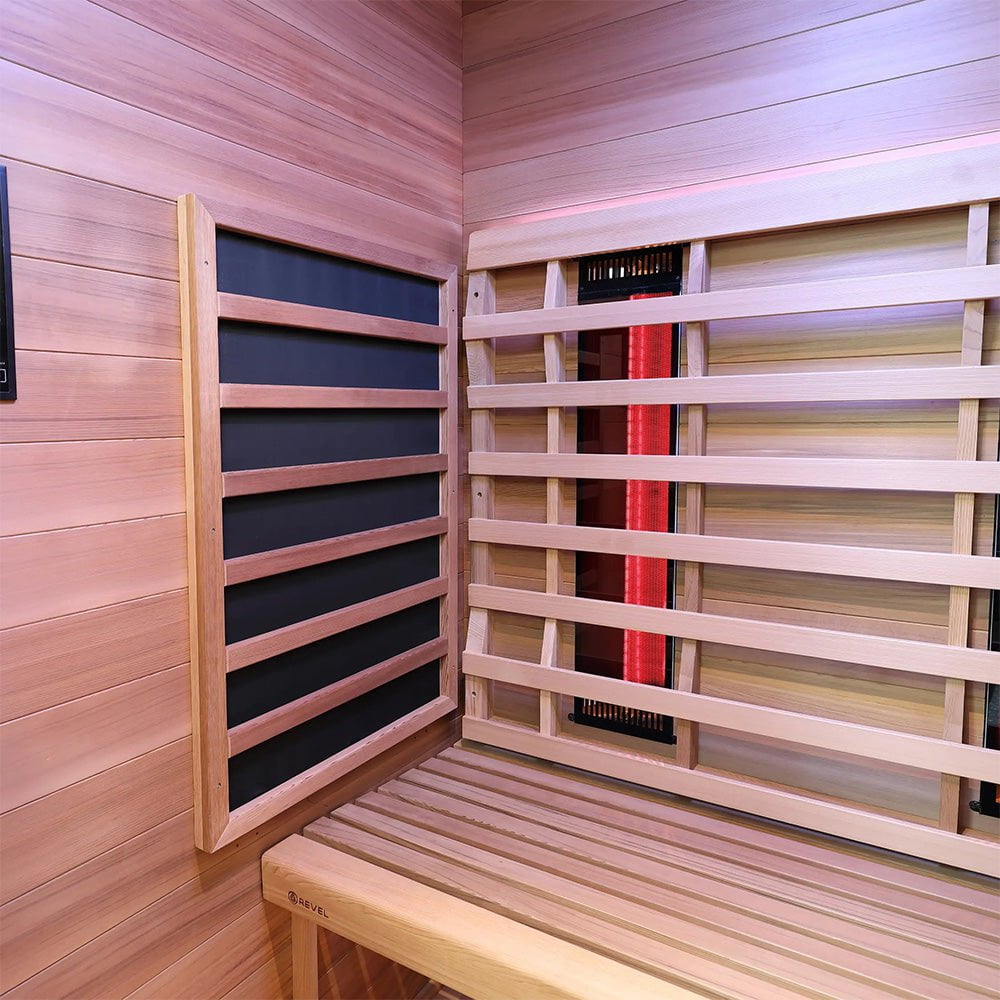 Revel Recovery Nova Infrared 2 Person Sauna for Home Spa Relaxation - Detox & Muscle Pain Relief - Perfect for Couples & Family Wellness