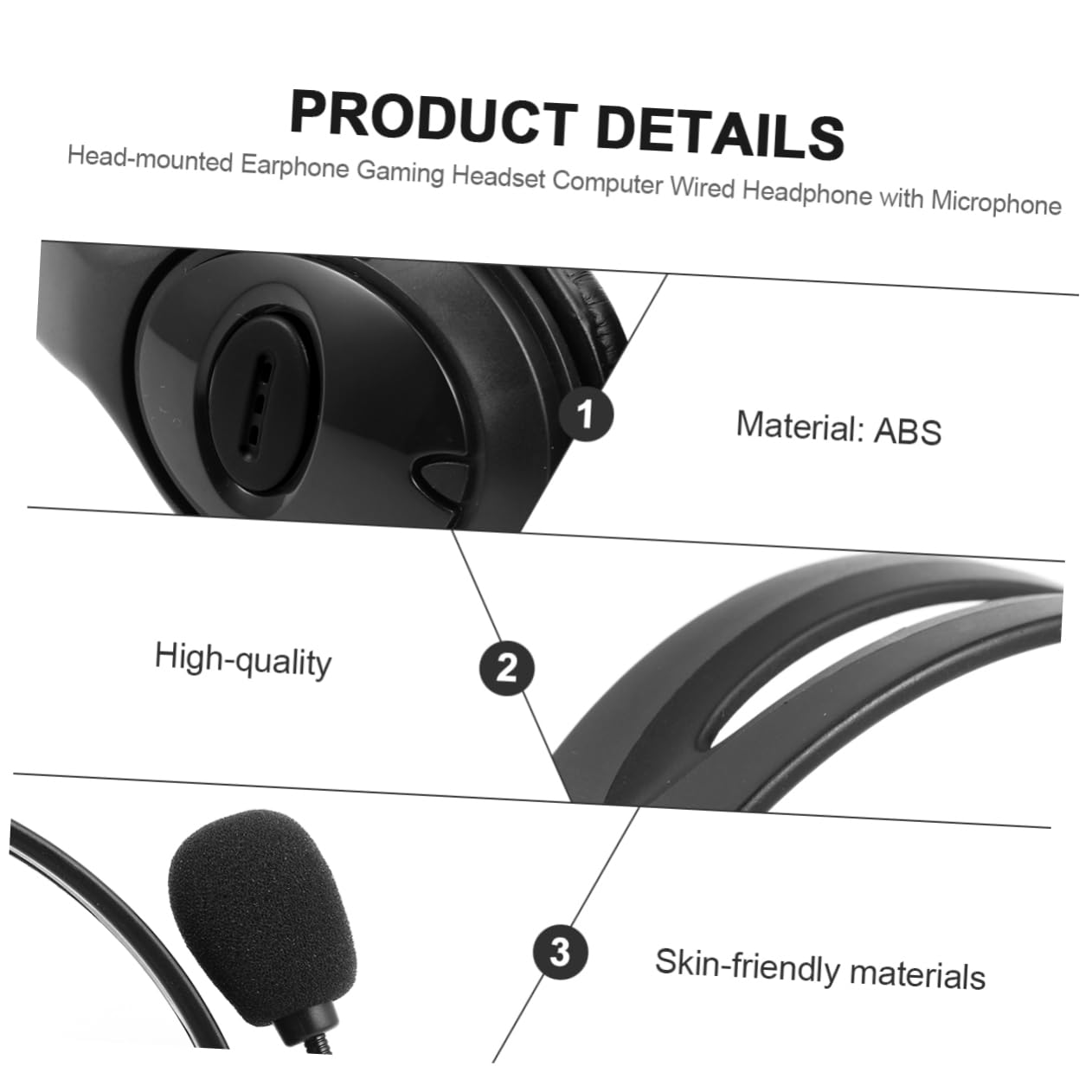 Gadpiparty USB Gaming Headset with Microphone - Noise Cancelling Earbuds for PC, Computer, Laptop - Perfect for Online Gaming, Zoom Meetings & Music Listening