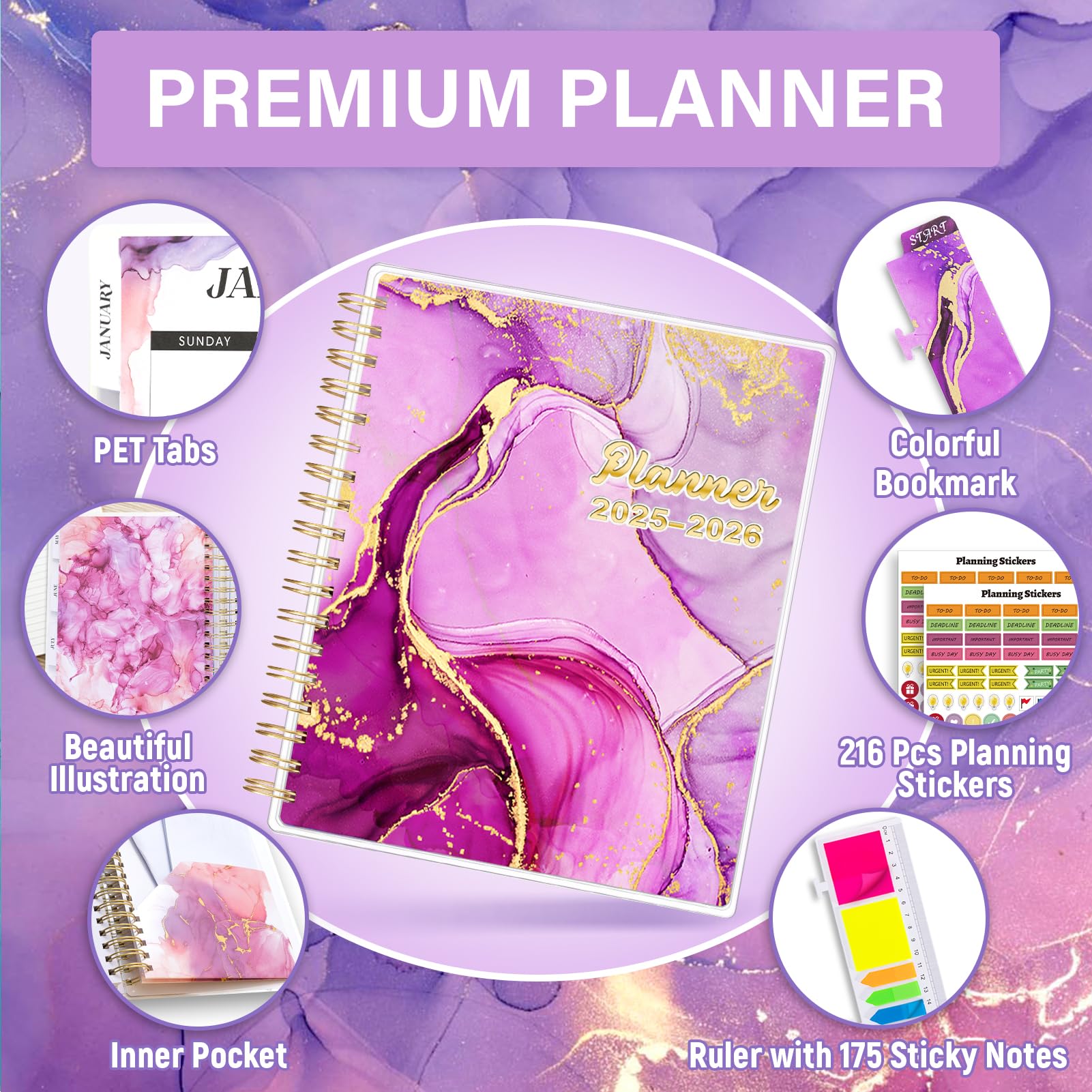 2025-2026 Academic Planner - 18 Month Large 7.9