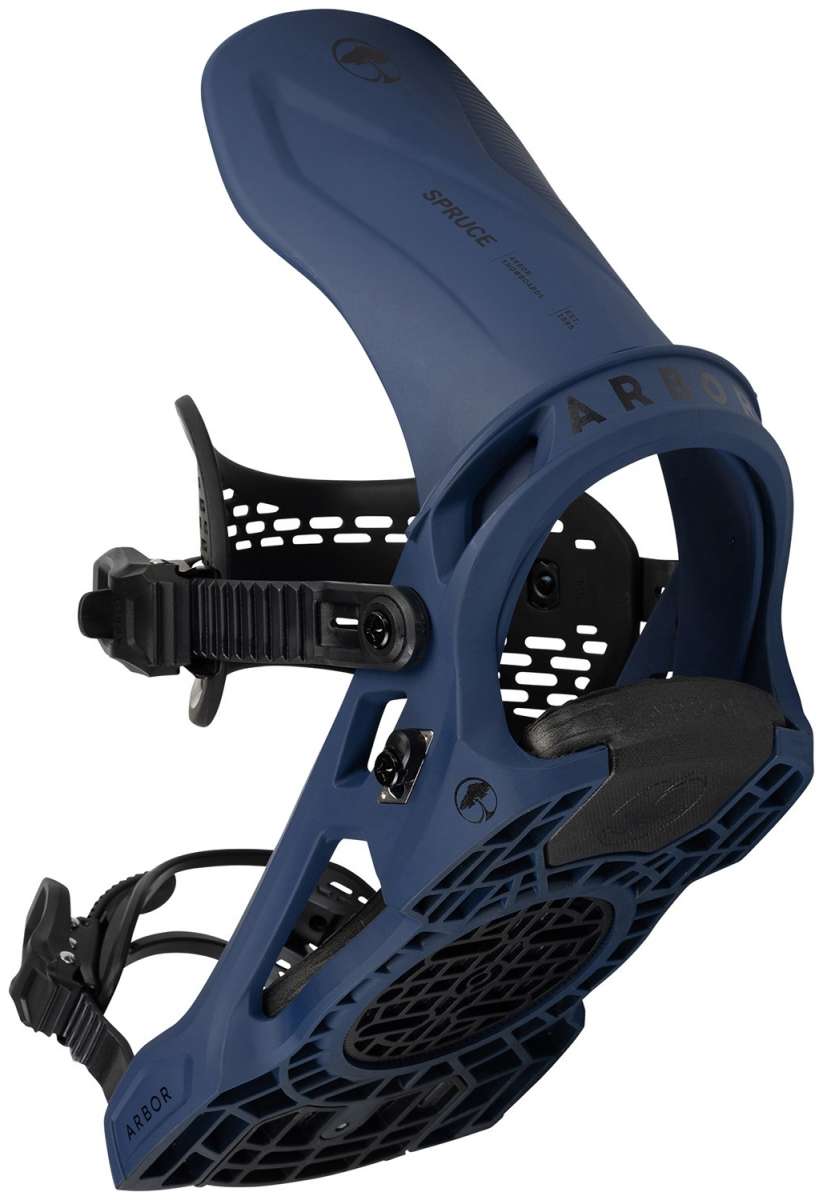 2024 Arbor Spruce Snowboard Bindings - Lightweight & Durable for All-Mountain Riding | Perfect for Freestyle & Powder Snowboarding