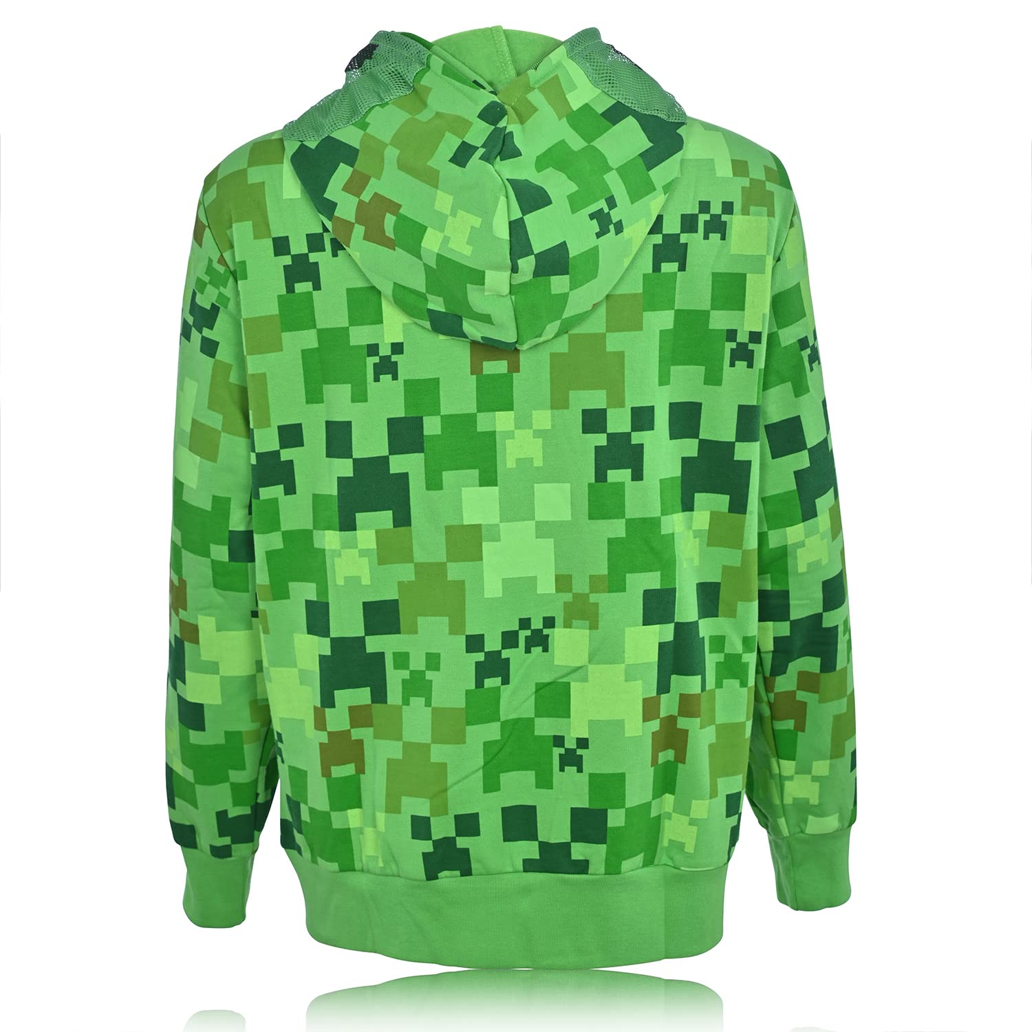Official Minecraft Boys Video Game Hoodie - Black & Green Creeper Face Sweatshirt | Gaming Apparel for Kids & Teens | Perfect for Gaming Parties, School & Casual Wear
