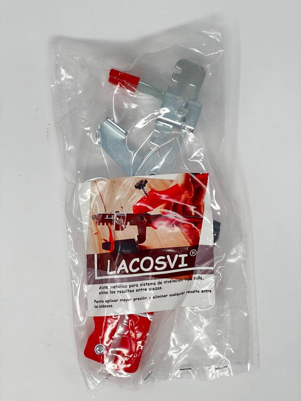 LACOSVI Red Metal Leveling System Pliers - Upgraded Version - Ideal Floor & Wall Tile Leveling Tool for Perfect Spacer Wedge Installation - Perfect for DIY Home Renovation & Professional Tile Installation Projects