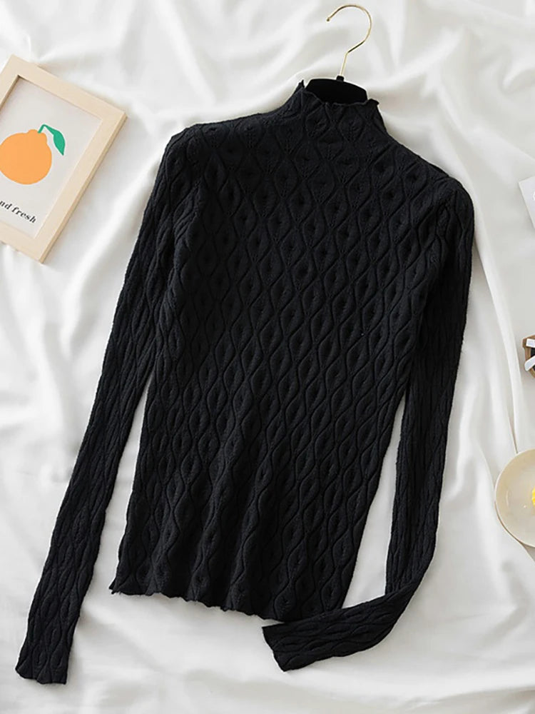 Luxury Cashmere Turtleneck Sweater for Women - Soft Warm Winter Pullover - Perfect for Office, Dating & Holiday Outfits