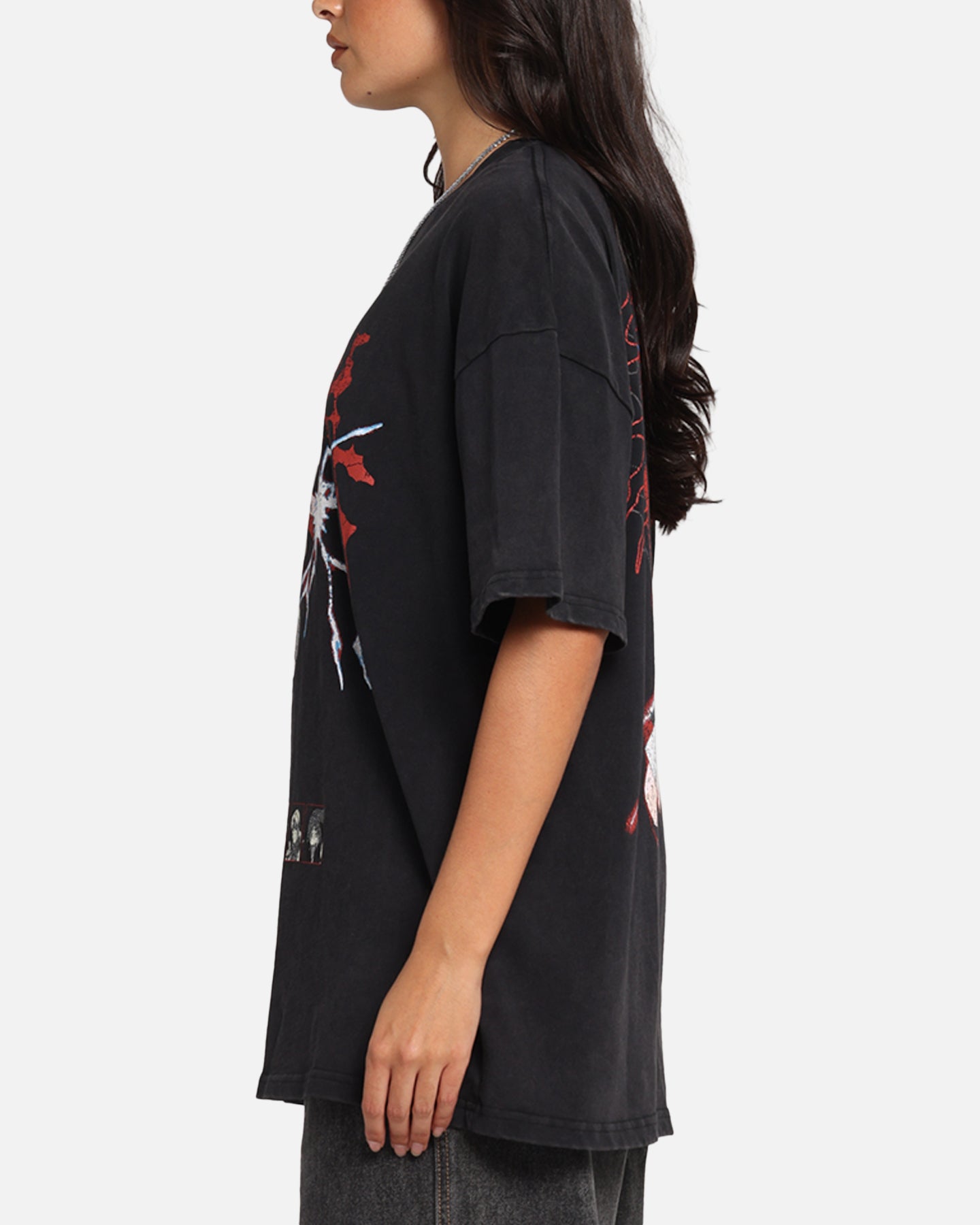 Naruto Sasuke Vintage Anime T-Shirt - Black Acid Wash Style | Perfect for Cosplay, Anime Conventions & Casual Wear