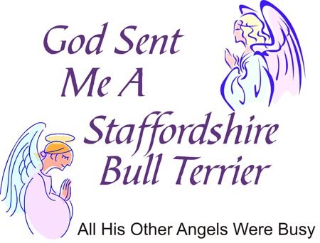 God Sent Me A Staffordshire Bull Terrier T-Shirt - Funny Dog Lover Tee for Staffordshire Bull Terrier Owners - Perfect Gift for Pet Lovers & Dog Walking