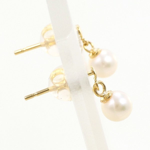 18K Yellow Gold Pearl Earrings for Women – Elegant Stud Earrings with Real Pearls – Perfect for Weddings, Parties & Gifts