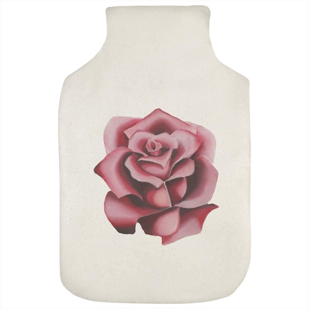 Azeeda 'Pink Rose' Hot Water Bottle Cover - Soft Floral Fleece Wrap for Pain Relief, Warmth & Comfort - Perfect for Cold Nights, Period Cramps, Back Pain & Winter Use (HW00022814)