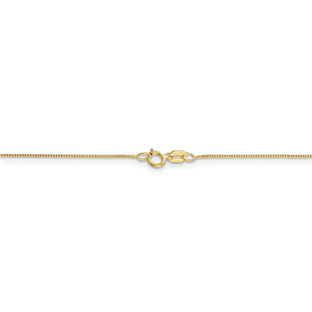 10K Solid Yellow Gold 0.5mm Box Chain Necklace for Women - Dainty & Delicate Jewelry for Everyday Wear, Layering, or Gift Giving