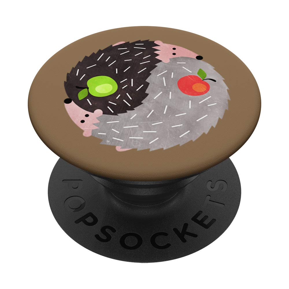 Yin Yang Hedgehog Cute Funny Phone Grip & Stand - Perfect Gift for Nature Lovers - Ideal for Phones, Tablets, and Outdoor Adventures