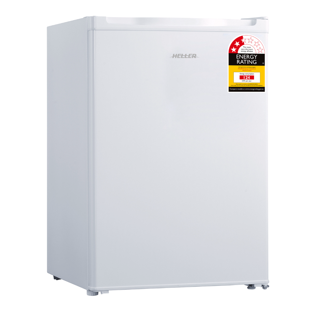 Heller 75L Bar Fridge BFH70 - Compact Mini Refrigerator for Beer, Wine & Beverages - Perfect for Home, Office, Dorm & Small Spaces