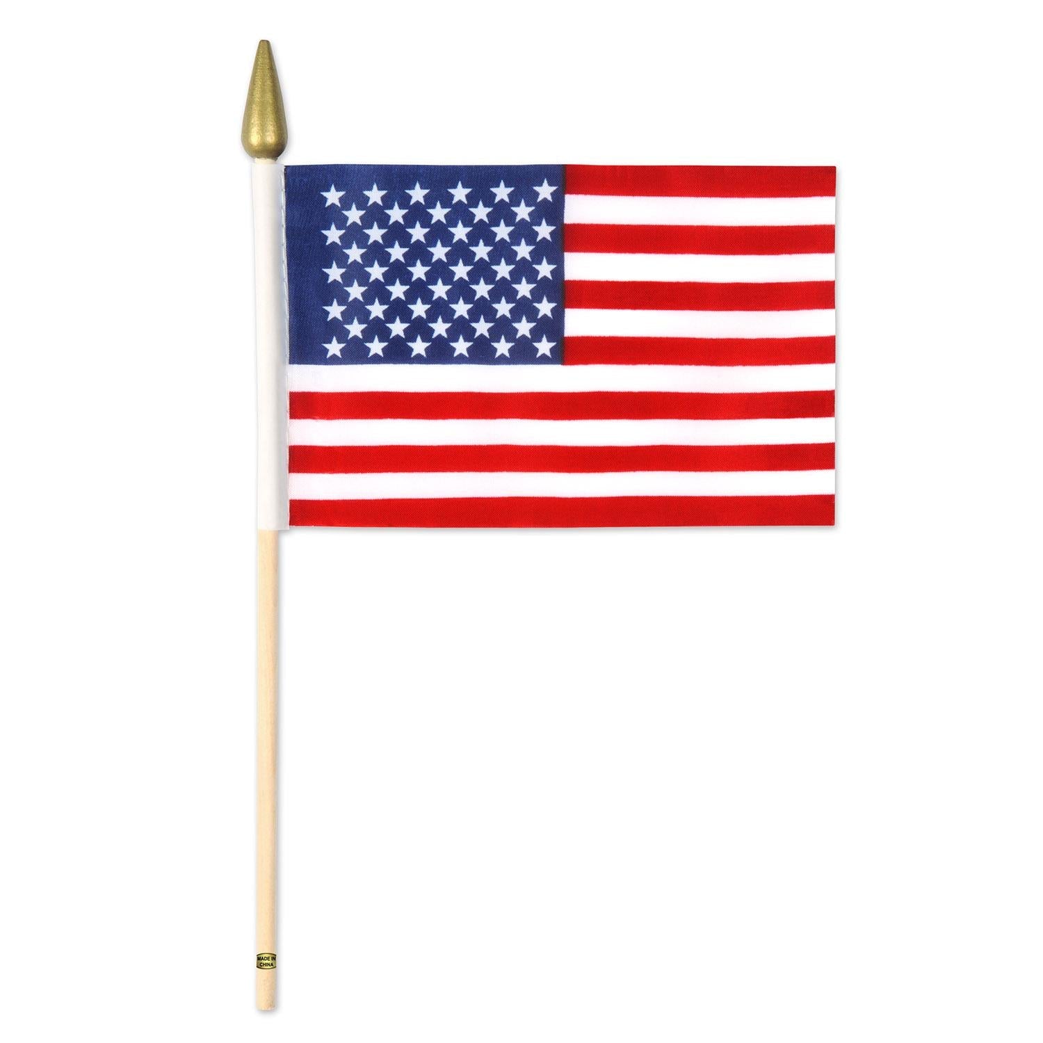 12 Pack Beistle American Flag Fabric Banners with 10.5