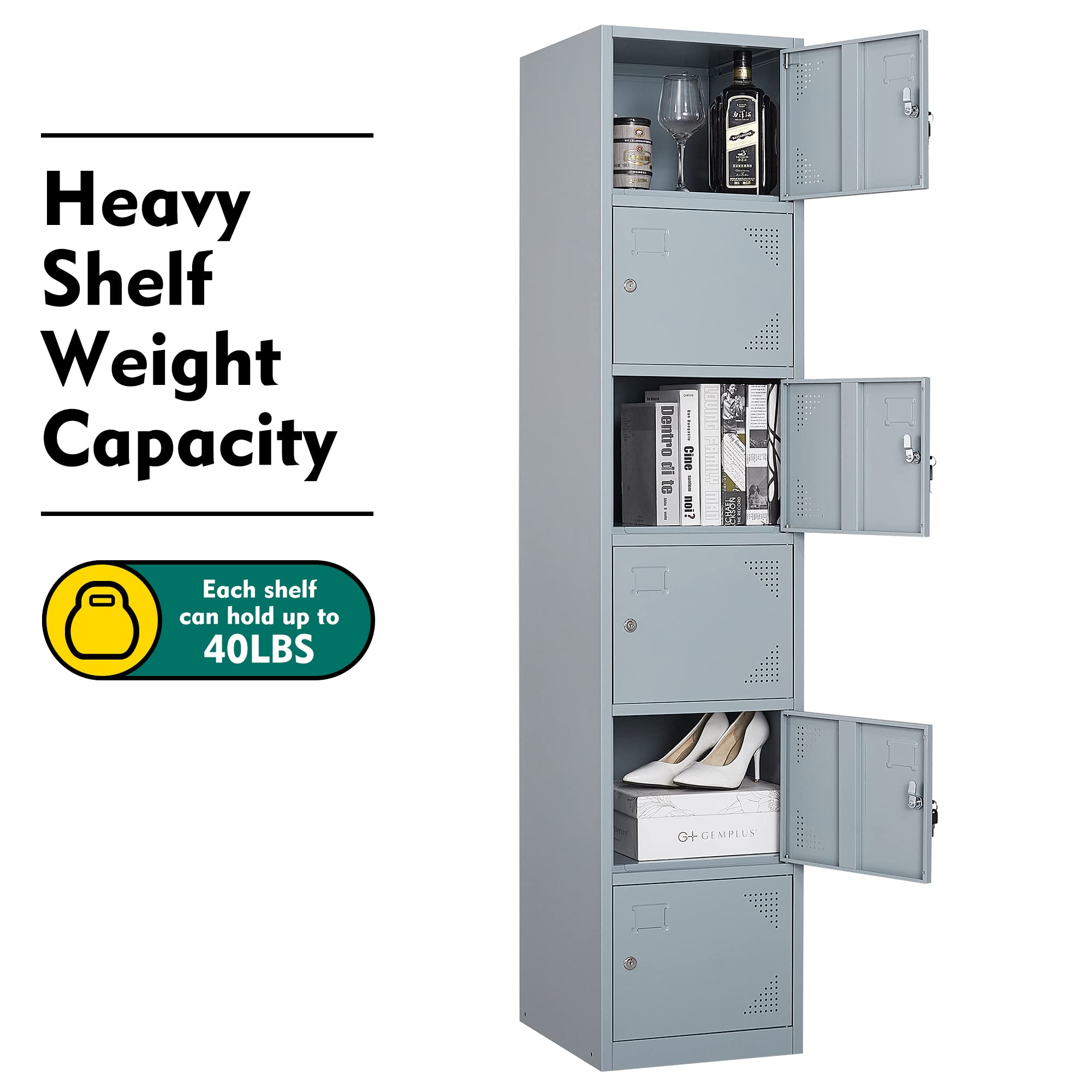 Yizosh 6-Door Metal Locker - 71