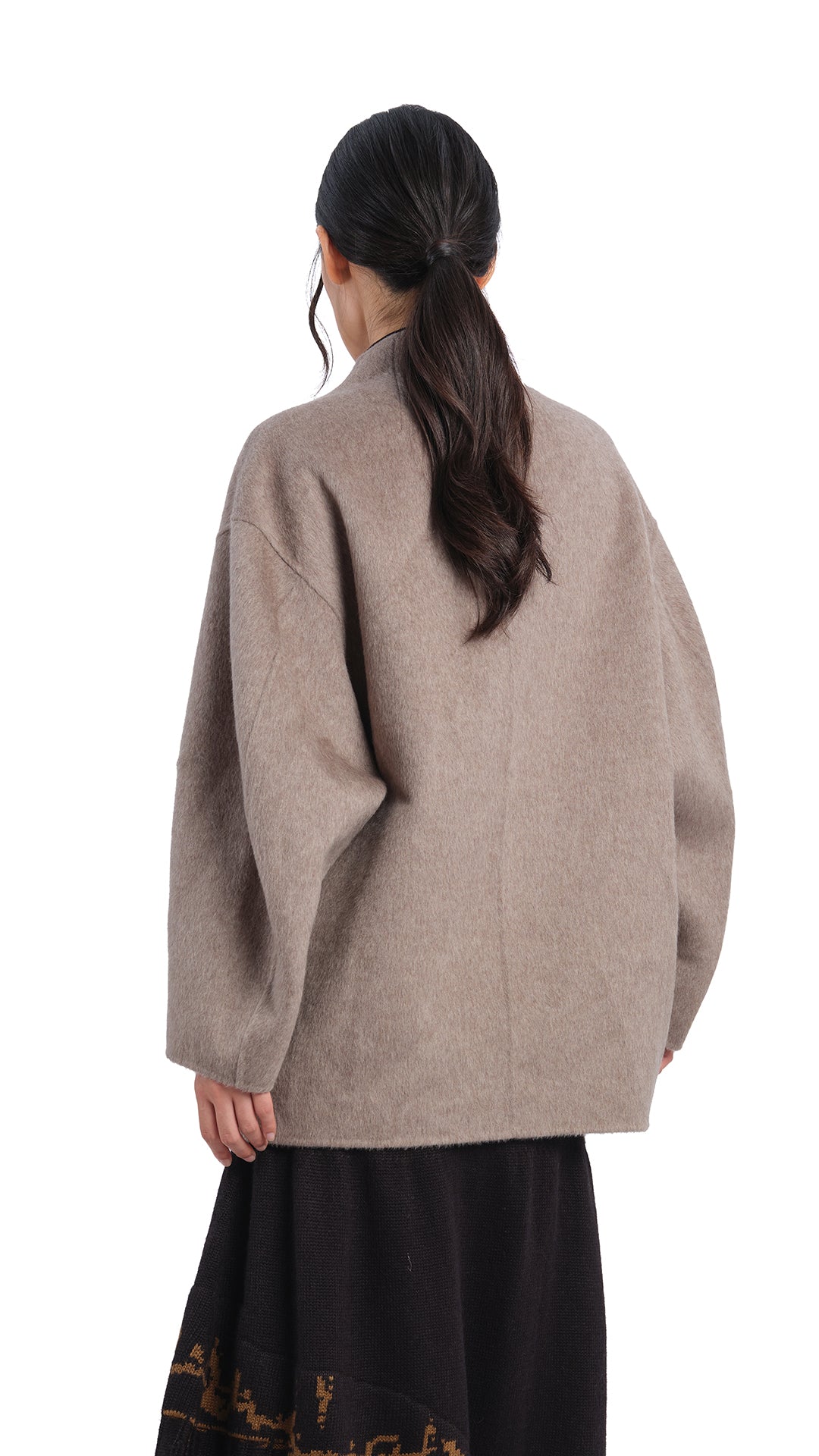 Melange Double Face Jacket for Women - Warm Reversible Winter Coat with Pockets | Perfect for Outdoor Activities, Travel & Casual Wear
