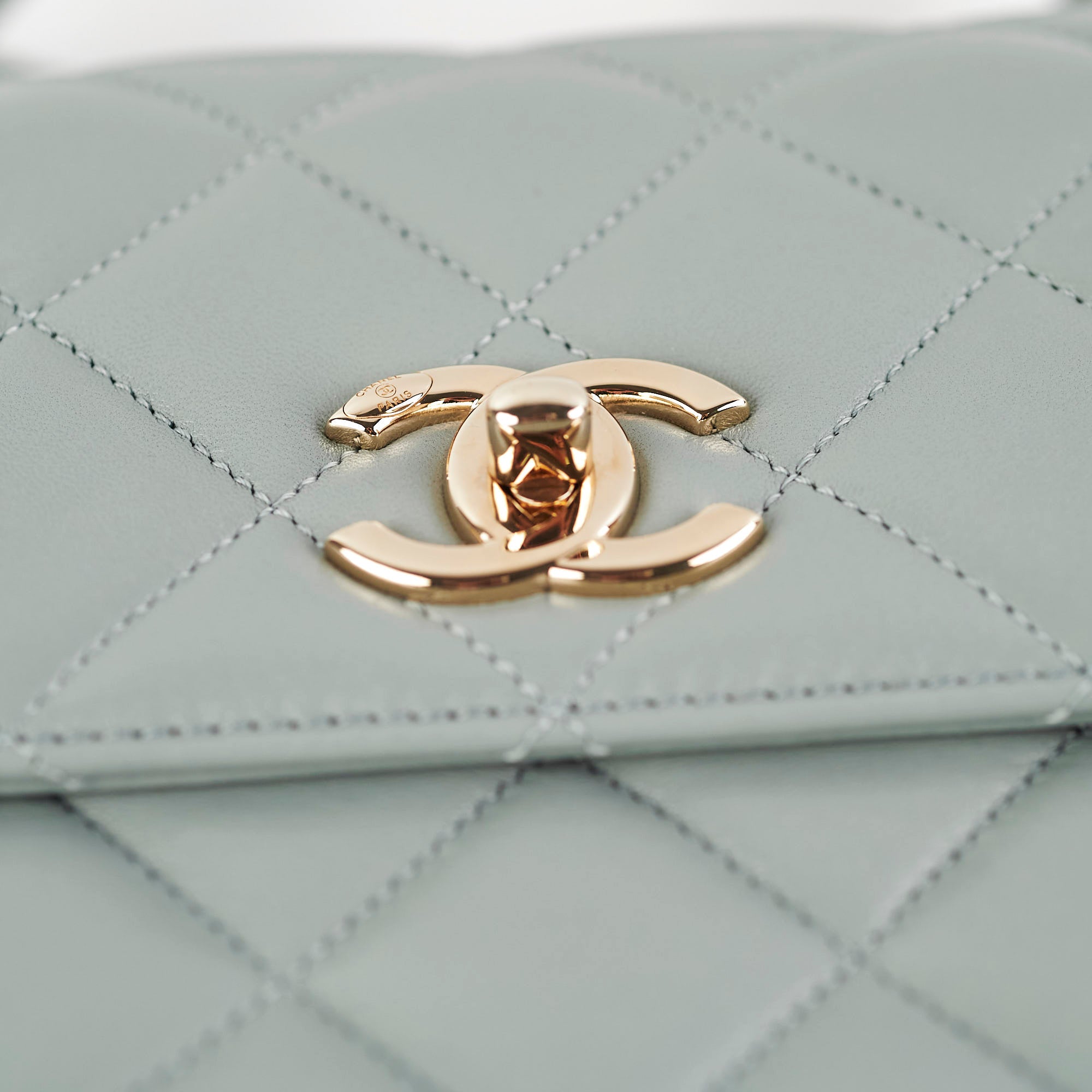 Chanel Large Trendy CC Top Handle Bag in Blue & Green - Luxury Designer Handbag for Women, Perfect for Parties, Work & Everyday Use