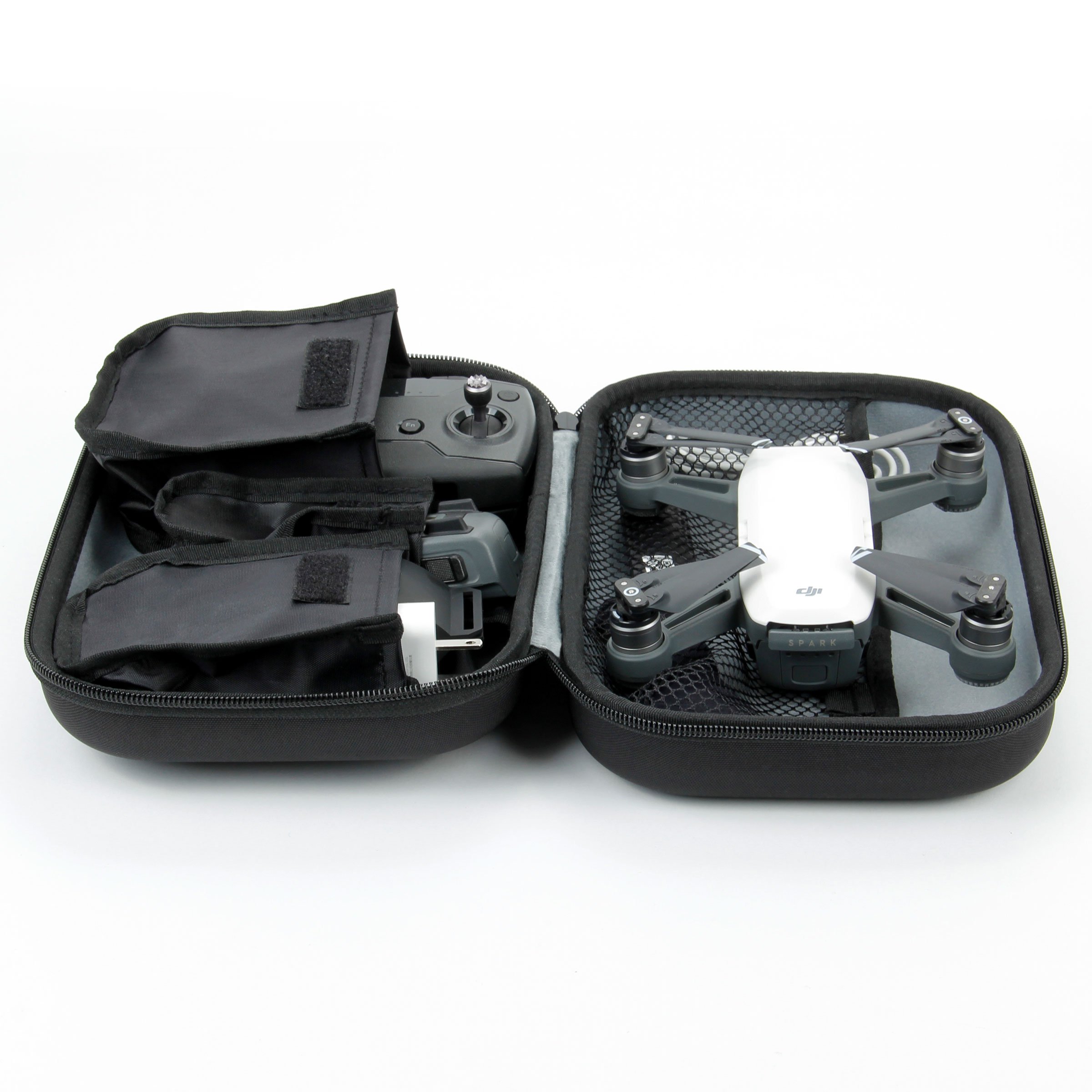 USA Gear Hard Drone Carrying Case - Compatible with DJI Spark Mini, Mavic Air & Ryze Tello - Durable Rugged Travel Storage for Batteries, Propellers, Controller & Charger - Perfect for Outdoor Adventures, Travel & Professional Drone Photography
