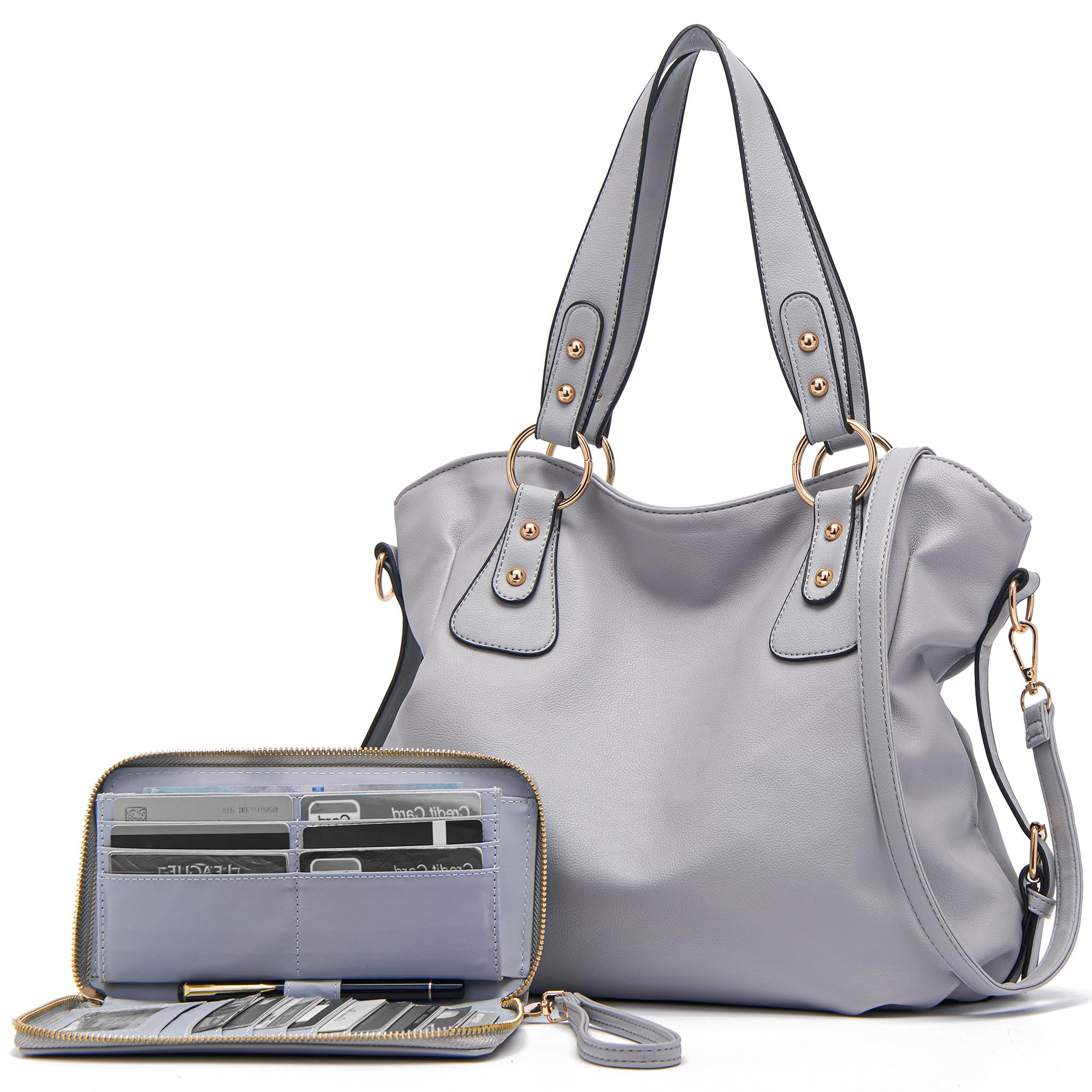 Stylish Women's Purse and Wallet Set - Large Hobo Bag, Fashion Tote & Crossbody Wallet Combo | Perfect for Work, Travel & Everyday Use