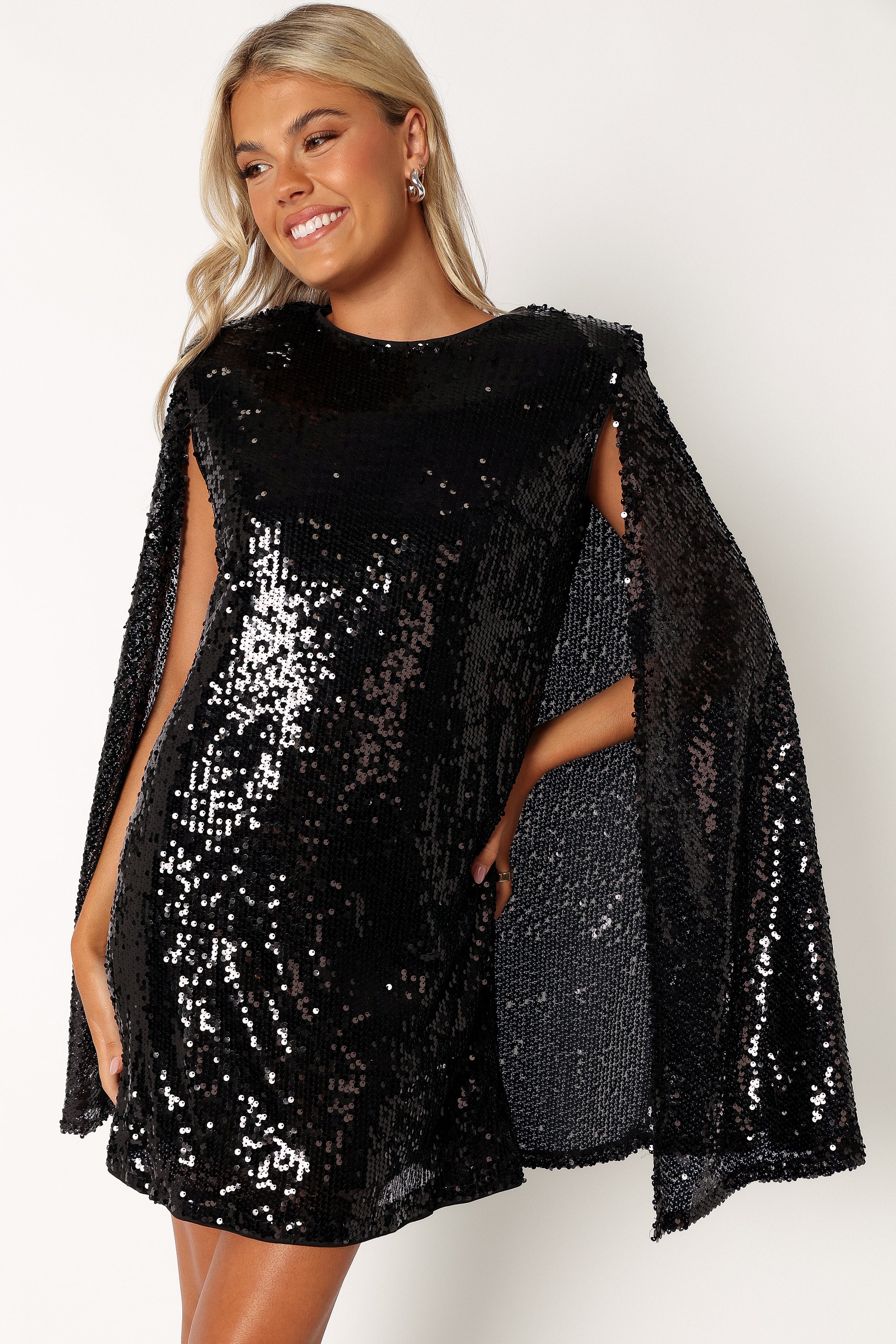 Jemima Mini Dress - Black Sequin Party Dress for Women | Elegant Evening Cocktail Dress for Night Out & Special Occasions