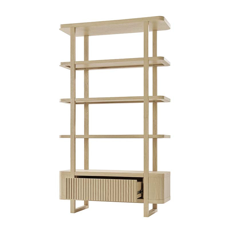 Modern Wood Bookshelf with Cabinet Storage - Stylish Home Office & Living Room Organizer for Books, Decor & Essentials | Durable & Space-Saving Design