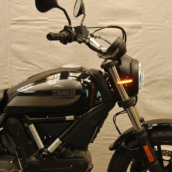 Ducati Scrambler Cafe Racer Sixty2 Desert Sled LED Front Turn Signals - Motorcycle Indicator Lights for Enhanced Visibility & Safety - Perfect for Urban Commuting & Off-Road Adventures