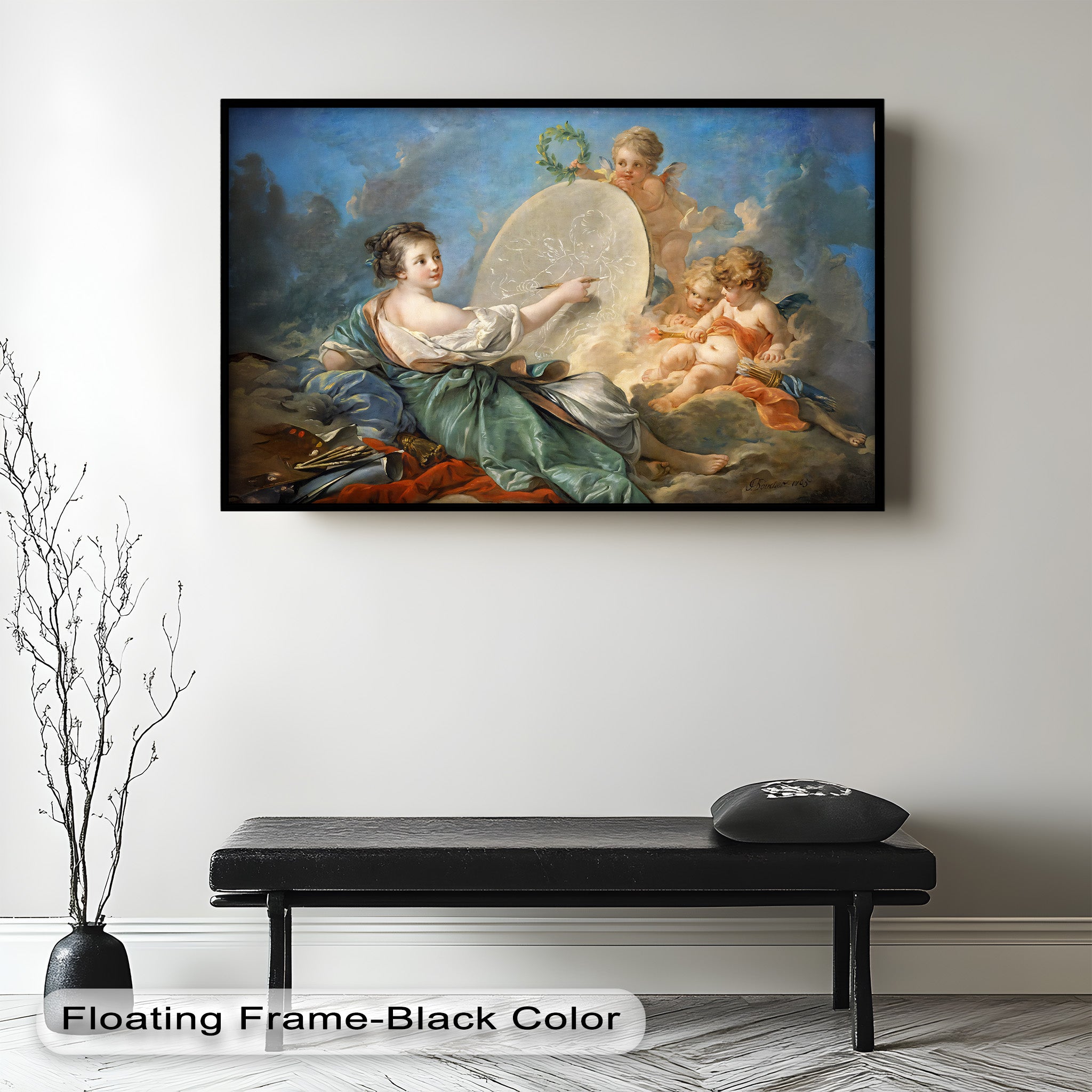 Rococo Oil Painting - Allegory of Art and Innocence | Hand-Painted Canvas Artwork for Home Decor & Wall Art | Perfect for Living Room, Bedroom, or Office