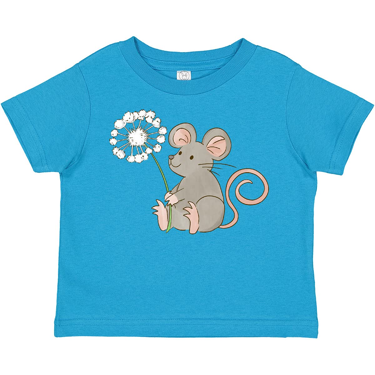 Inktastic Dandelion Mouse Toddler T-Shirt - Cute Cartoon Print Cotton Tee for Boys & Girls - Perfect for Playdates, Daycare & Family Outings