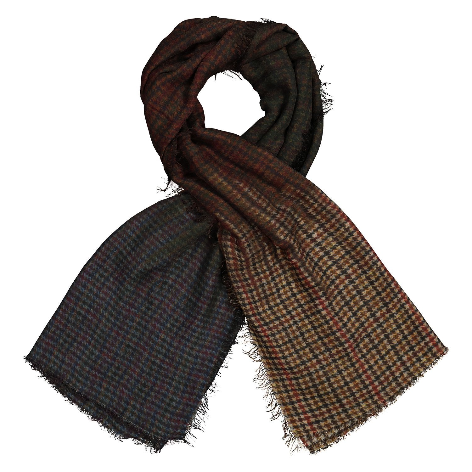 Faliero Sarti Brown Manuele Scarf - Luxury Italian Cashmere Wrap for Women - Perfect for Winter, Office & Evening Events