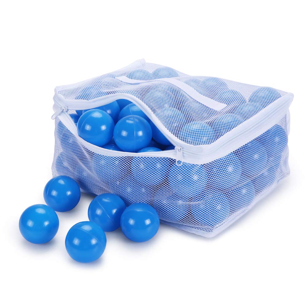 PlayMaty 2.36 Inch Non-Toxic Plastic Ball Pit Balls - 70 Pack Phthalate & BPA Free, Transparent Ocean Balls for Kids, Toddlers & Babies - Perfect for Playhouses, Tents, Playpens, Pools & Party Decorations