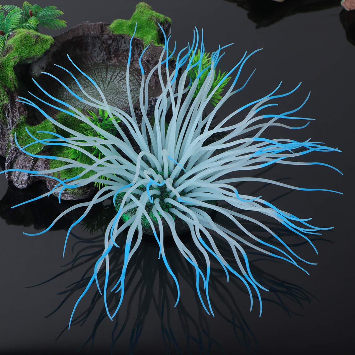 POPETPOP Artificial Aquarium Plants - Plastic Coral Decor, Water Grass, Sea Anemone & Urchin Ornaments for Saltwater & Freshwater Fish Tanks - Perfect for Home, Office Aquarium Decoration & Marine Habitat Enhancement