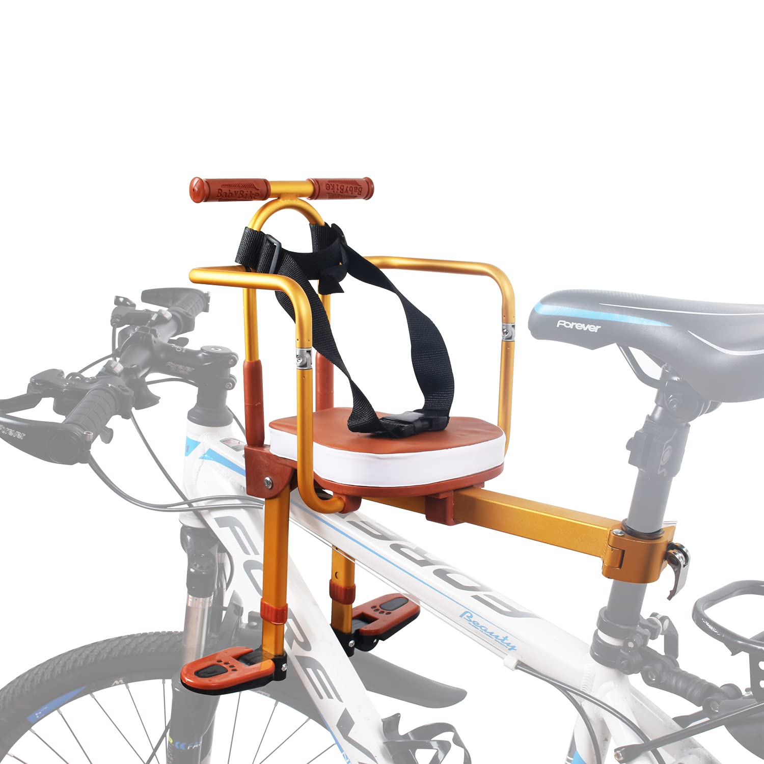 **Best Kids Bike Seat - Lightweight Aluminum Alloy Front Mount Child Bicycle Seat, Foldable & Portable for Boys & Girls - Perfect for Mountain, Hybrid Cruiser & City Bikes - Safe Riding for Family Outings & Commuting**