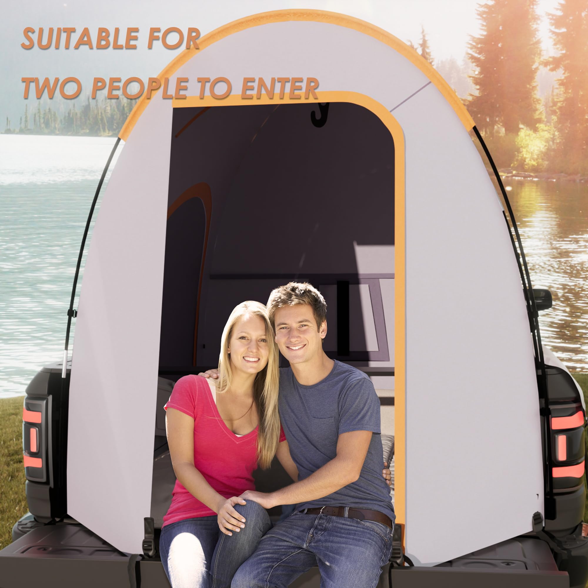 **Automatic Truck Bed Tent - Quick & Easy Setup for 4.9' to 6.8' Pickup Trucks | Portable Outdoor Camping Tent with Beach Mat, Shoe Bag & Storage Bag | Perfect for Beach Trips, Road Adventures & Family Camping**