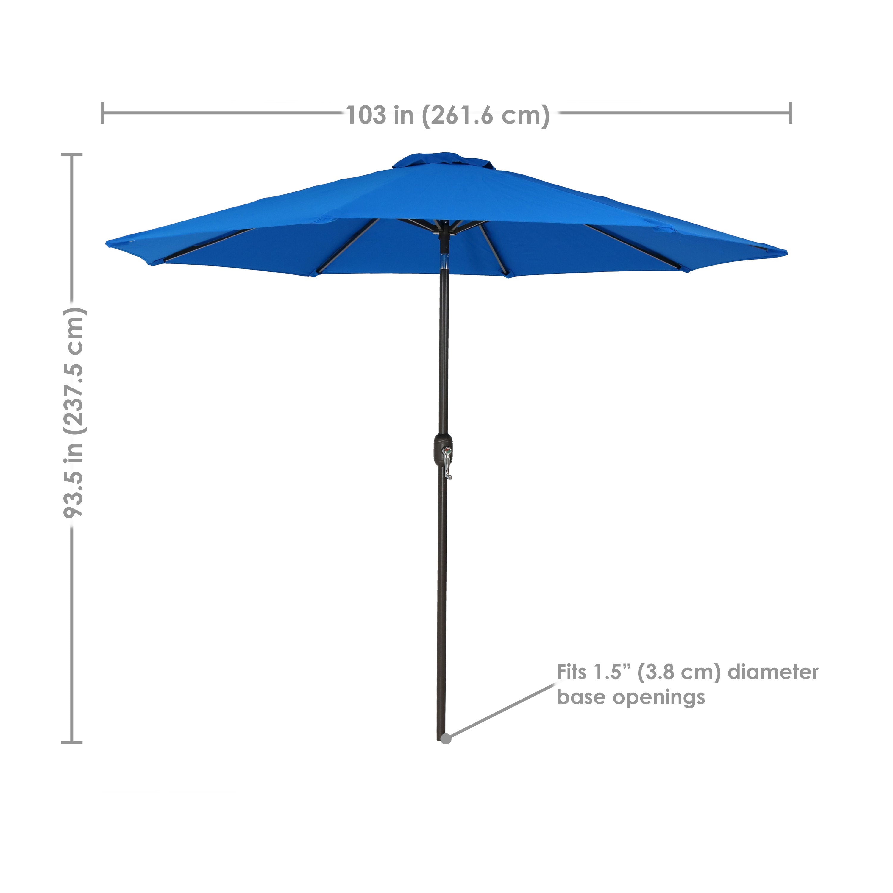 Sunnydaze 9-Foot Aluminum Patio Umbrella with Auto Tilt & Crank - Waterproof Sunbrella Fabric for Outdoor Dining, Poolside, and Garden Shade