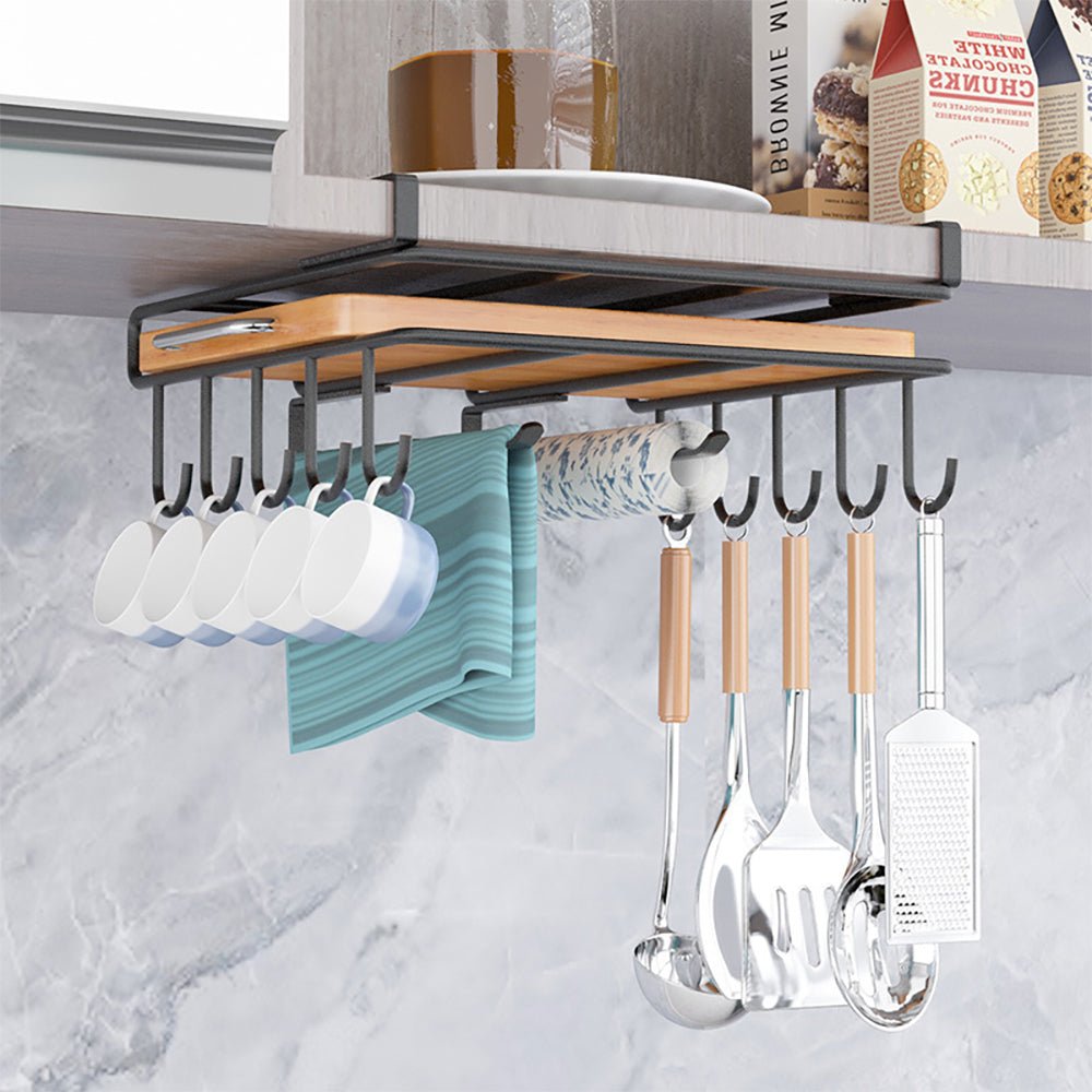 Milo Under Shelf Organizer - Space Saving Kitchen Cabinet Storage Basket for Spices, Utensils & Small Items - Perfect for Pantry, Bathroom & Office Organization