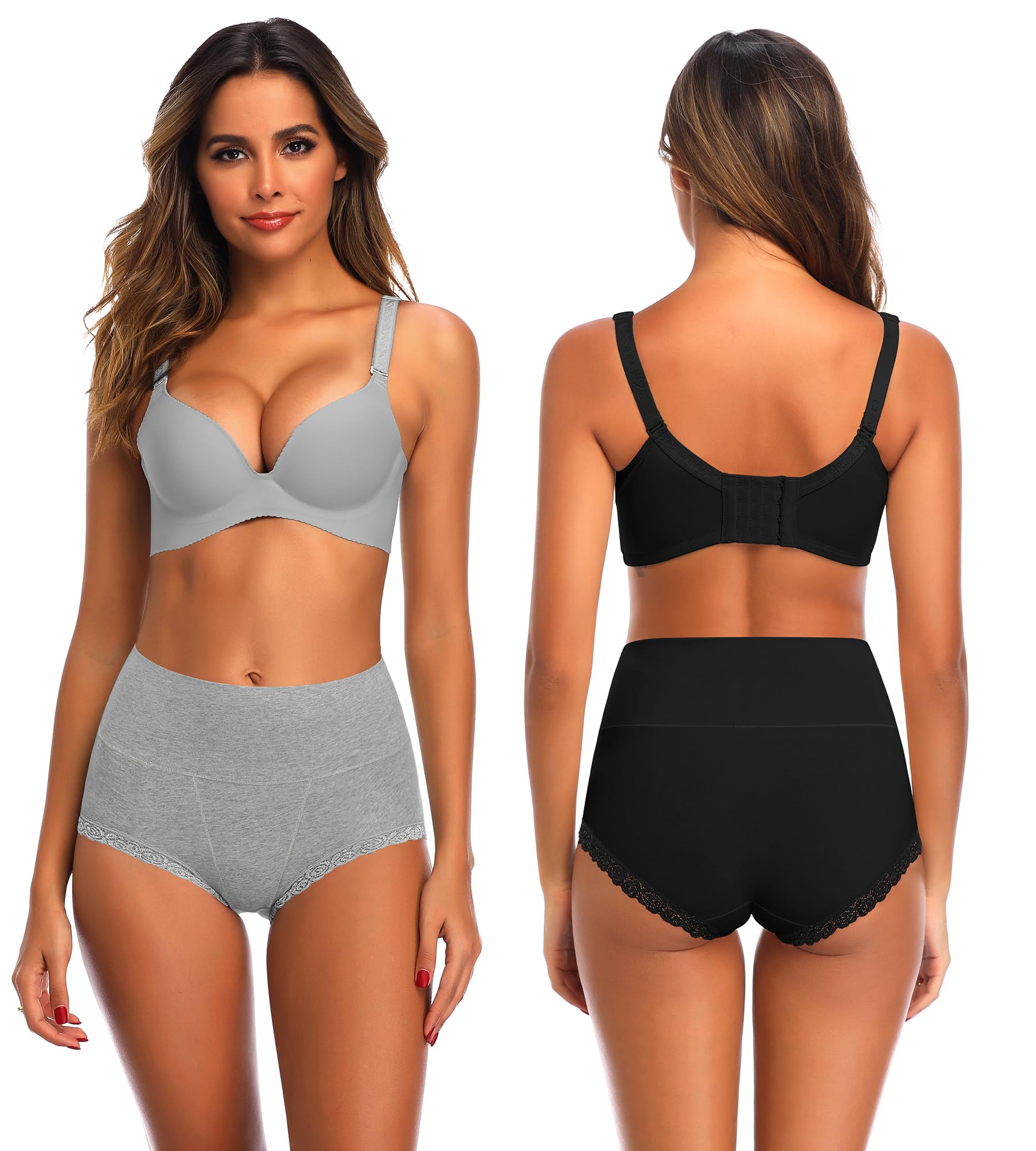 Women's Cotton Underwear - Soft Stretch Tummy Control Comfortable Boyshort Panties for Everyday Wear | No Muffin Top | Ladies Underwear for Work, Yoga & Sleep