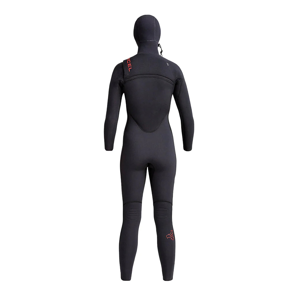 Women's 5.5/4.5mm Hooded Wetsuit for Surfing, Diving & Cold Water Swimming | Comp X Neoprene Full Body Suit | Warm & Flexible Design for Water Sports & Outdoor Activities