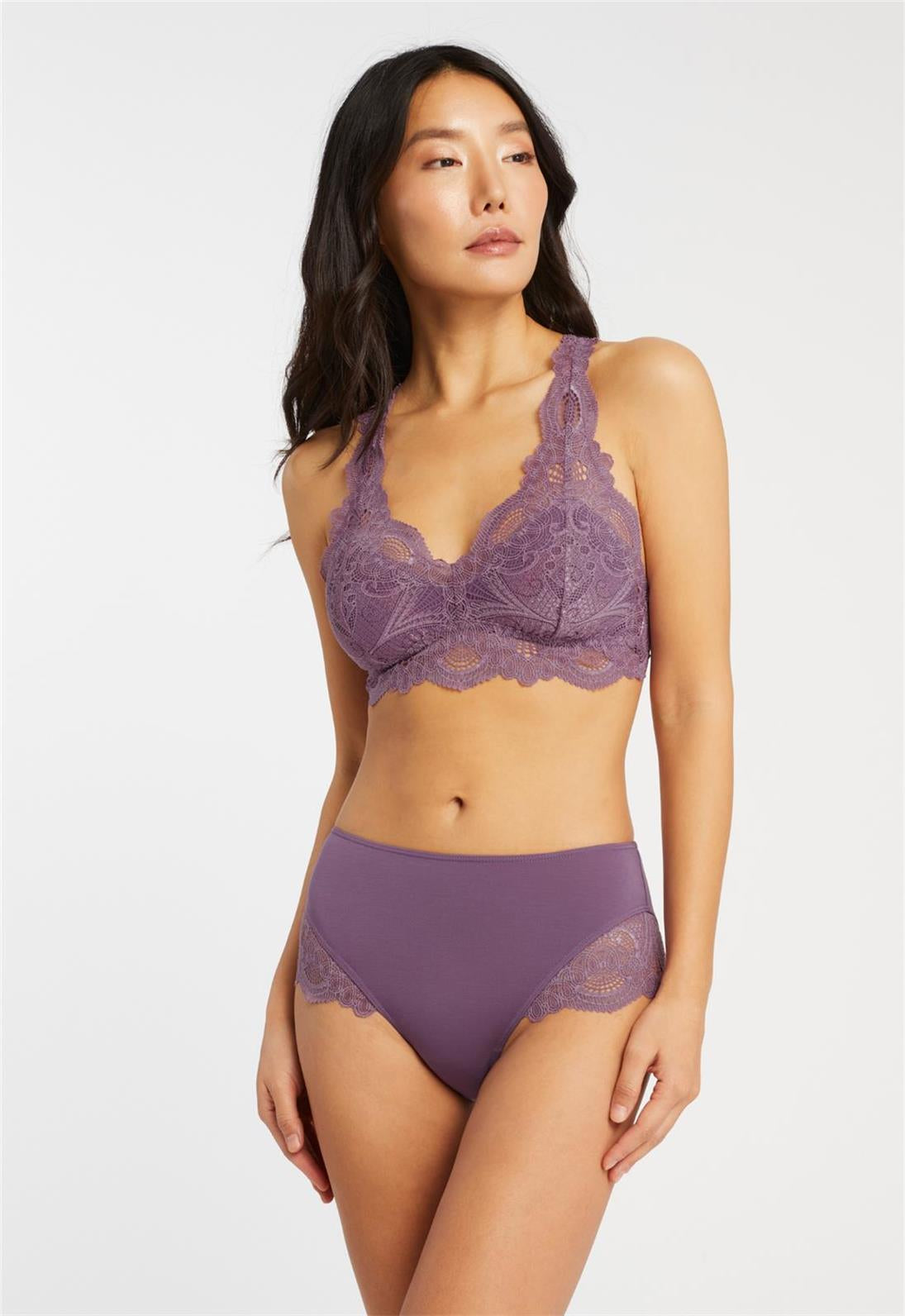 Belle Époque Lace T-Back Bralette - Comfortable Wireless Bra for Women | Perfect for Yoga, Lounge & Everyday Wear