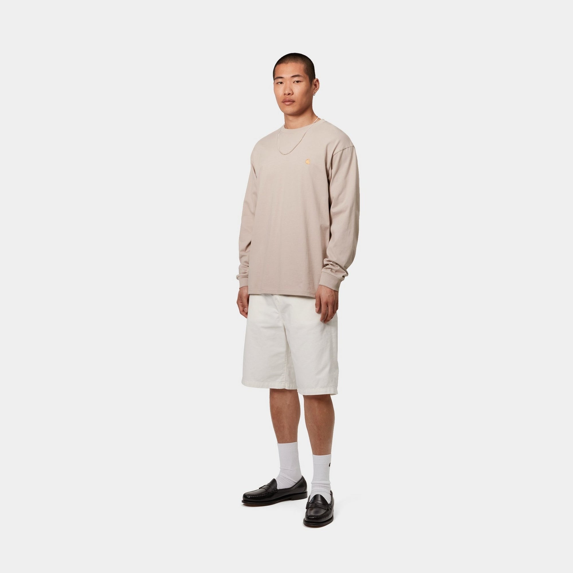 Chase Long Sleeve T-Shirt for Men | Soft Cotton Casual Shirt in Dusky Beige | Perfect for Everyday Wear, Layering & Outdoor Activities