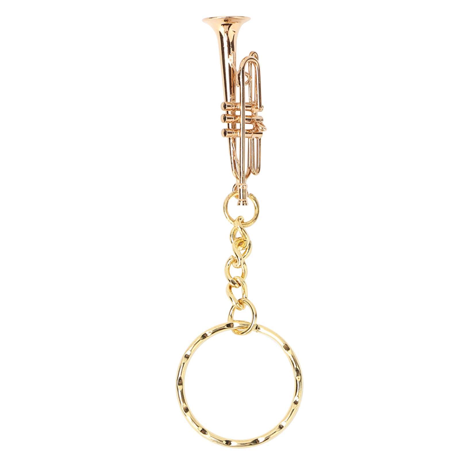 FTVOGUE Musical Instruments Keychain - Trumpet Pendant Key Ring Gift for Musicians, Music Lovers | Perfect for Keychains, Bag Charms, Gift Decorations