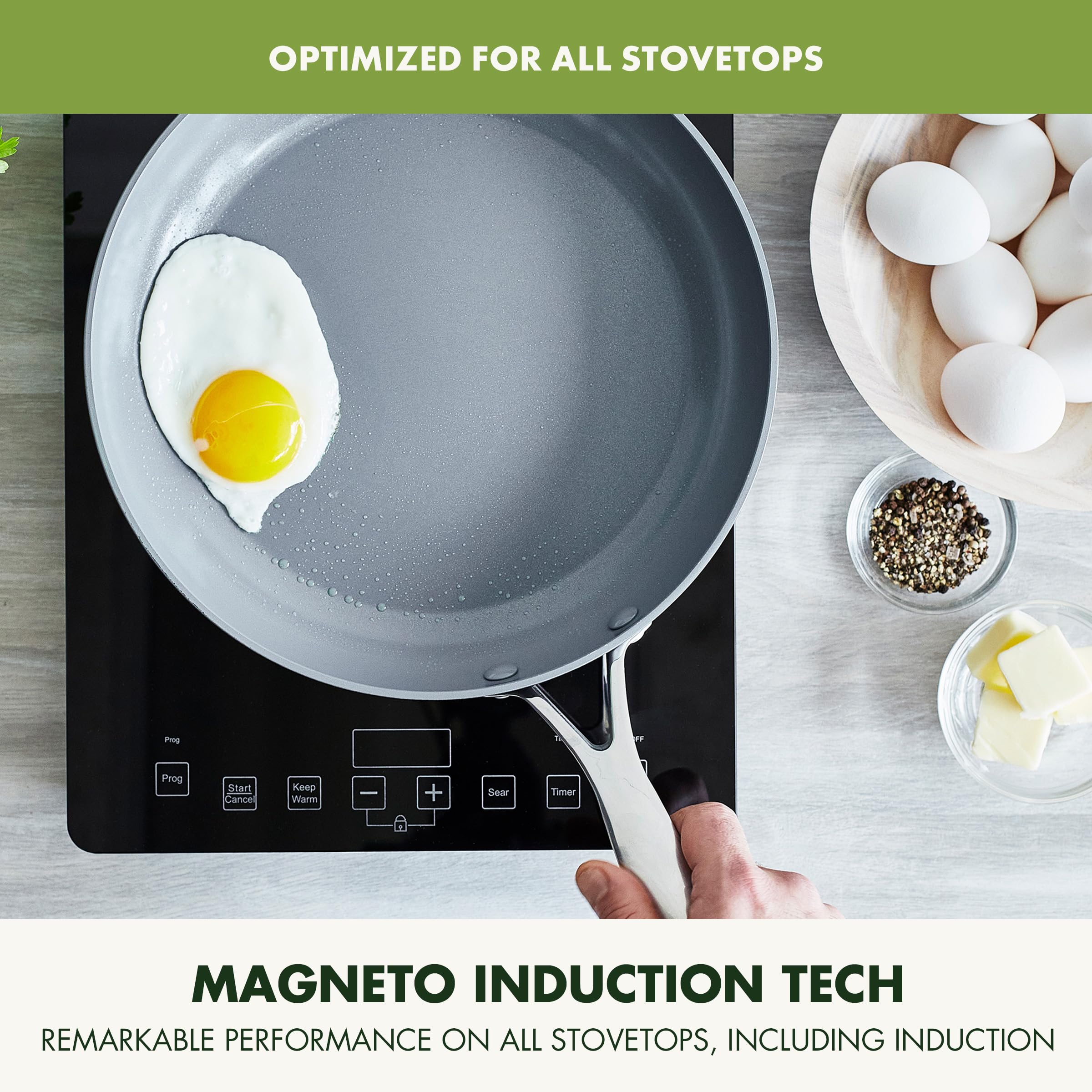 GreenPan Valencia Pro Hard Anodized Healthy Ceramic Nonstick 10
