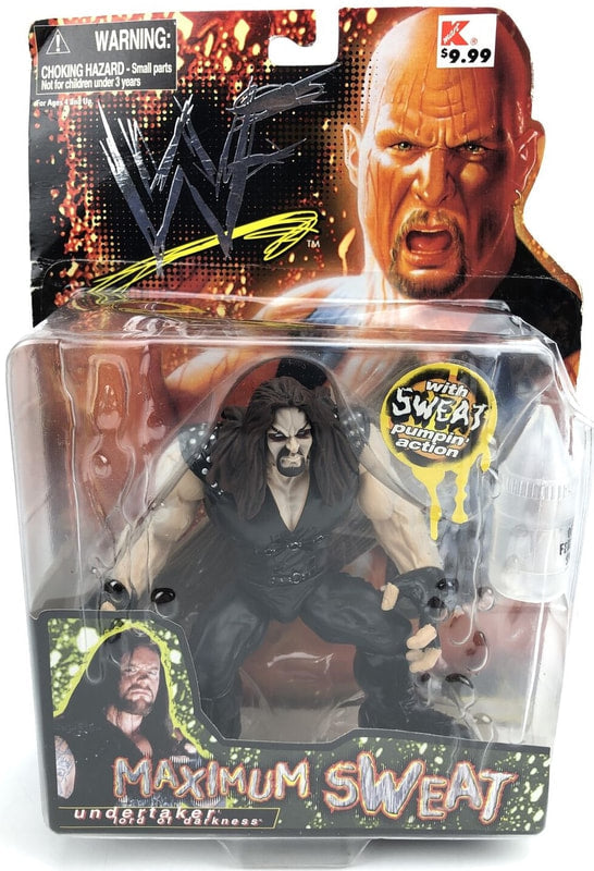 1999 WWF Jakks Pacific Maximum Sweat Series 1 Undertaker Action Figure - Vintage Wrestling Collectible for Fans & Display - Perfect for Home Decor, Office Display, and Wrestling Memorabilia Collections