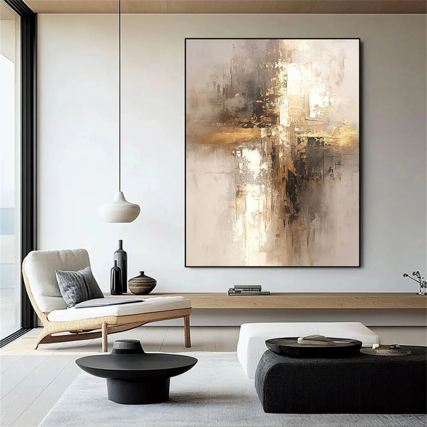 Abstract Painting #AB 259 - Modern Wall Art for Living Room, Bedroom & Office Decor - Handmade Canvas Artwork