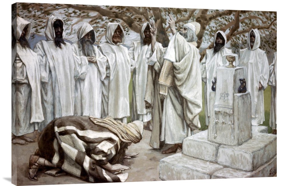 James Tissot Offerings of Melchizedek Canvas Wall Art Print - Premium Giclee Gallery Wrap - Biblical Home Decor for Living Room, Church & Office