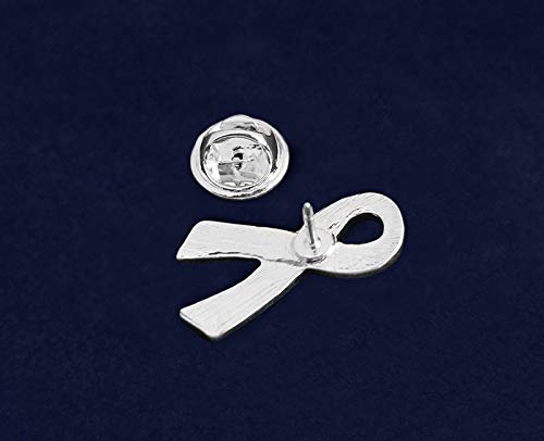 50 Pack Teal Ribbon Enamel Pins for Ovarian Cancer Awareness, PTSD, Anxiety Disorder & Fragile X Support - Bulk Fundraiser Pins for Charity Events, Gift Giving & Awareness Campaigns - Perfect for Fundraising, Awareness Ribbons & Advocacy Events