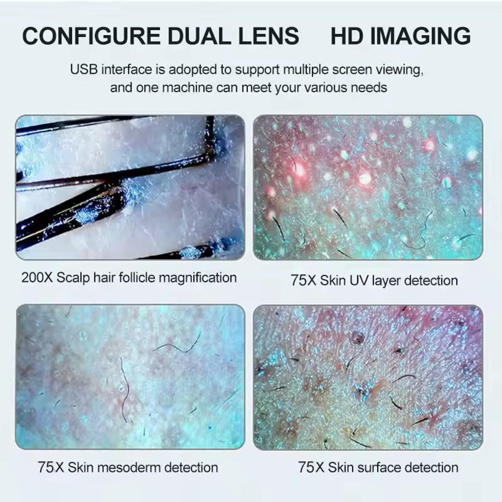 **11 Inch HD Screen Digital Scalp & Skin Analyzer – Hair Follicle Detector & Moisture Tester for Home, Spa & Salon – Perfect for Hair & Scalp Care, Skin Diagnosis & Beauty Treatments**