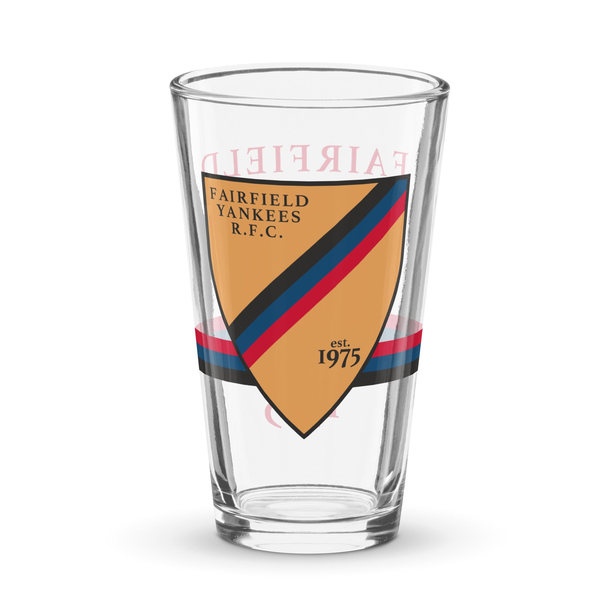 Fairfield Yankees RFC Pint Glass - 16oz Beer Glass with Team Logo - Perfect for Game Day, Pubs & Gifts for Baseball Fans