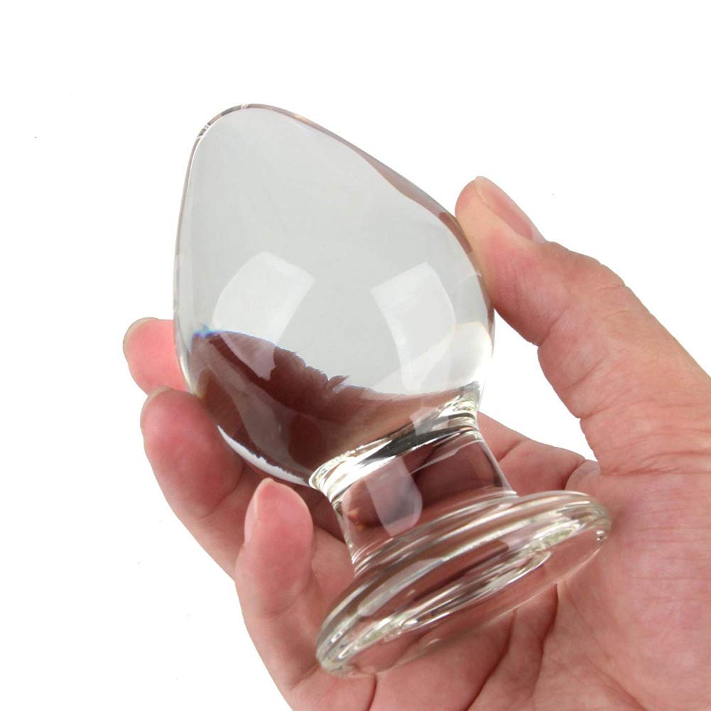 Premium Large Glass Butt Plug - Crystal Anal Toy for Couples | Smooth Pleasure Bomb Plug | Sensual Massager for Enhanced Intimacy & Solo Play | Perfect for Spicing Up Your Sex Life & Exploring New Sensations