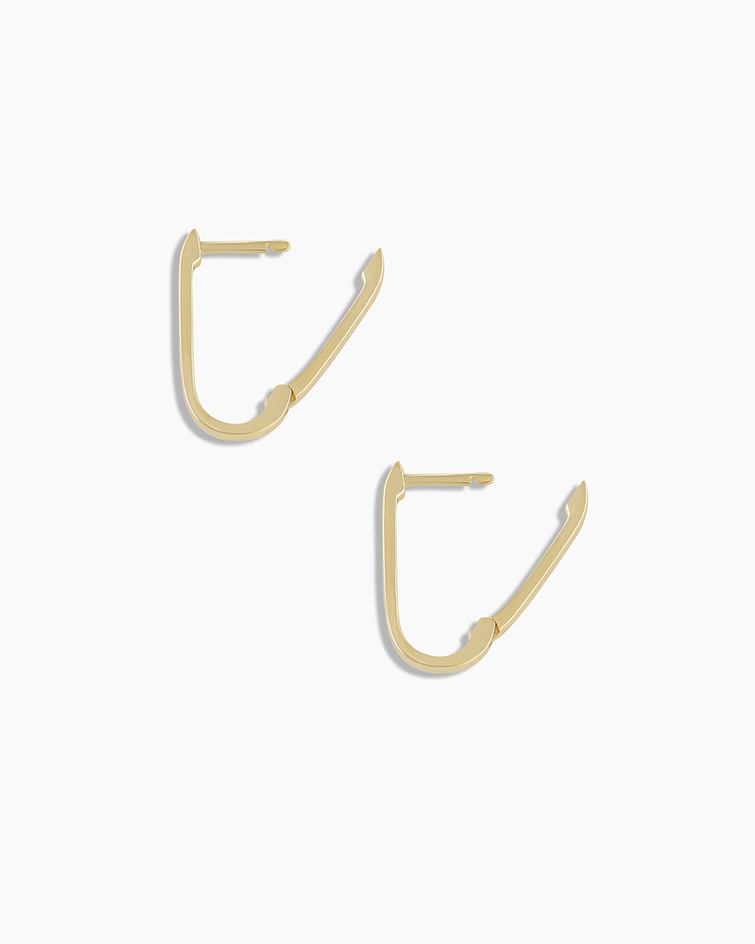 14K Gold Parker Link Huggie Hoop Earrings for Women - Minimalist Dainty Everyday Jewelry for Work, Date Night & Special Occasions