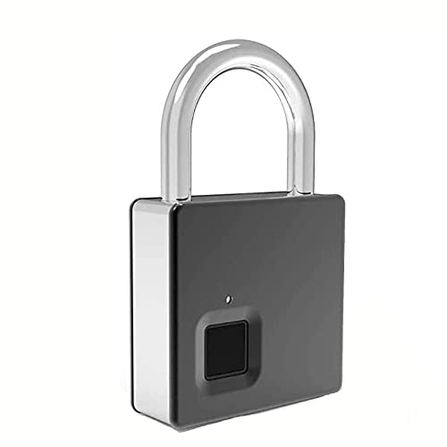 Waterproof Fingerprint Padlock with USB Charging - Ultra Light One-Touch Open Smart Lock (Fingerprint & Key Combo) for Gym Lockers, Sports Bags, Fence Gates & Suitcases - Secure Your Belongings Anywhere